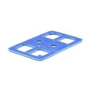 Unterlegplatte Gitter mit Schraubloch 80x50x5mm