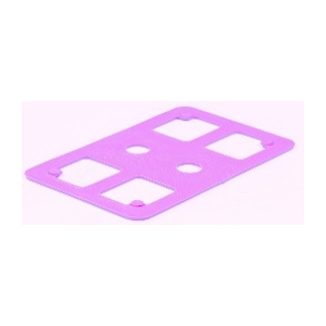 Unterlegplatte Gitter mit Schraubloch 80x50x2mm