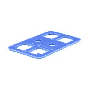 Unterlegplatte Gitter mit Schraubloch 80x50x5mm