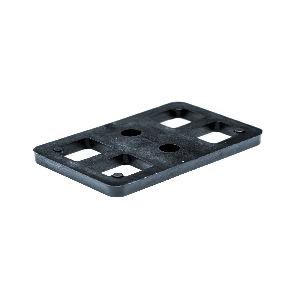 Unterlegplatte Gitter mit Schraubloch 80x50x10mm