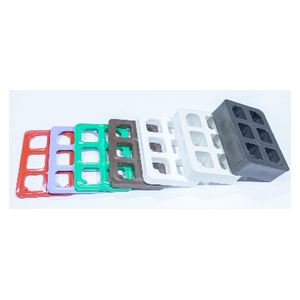 Unterlegplatte INO Gitter 80x50 Mix belastbar bis 6t Inhalt 35x2mm, 35x3mm, 35x5mm, 25x7mm, 25x10mm, 25x15mm, 10x20mm Stärke 190 Stück im Karton