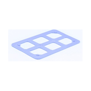 Unterlegplatte INO Gitter 80x50x2mm belastbar bis 6t 500 Stück im Karton Blau