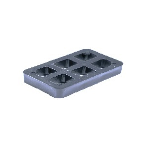 Unterlegplatte INO Gitter 80x50x20mm belastbar bis 6t 250 Stück im Karton Schwarz