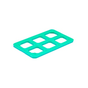Unterlegplatte INO Gitter 80x50x5mm belastbar bis 6t 250 Stück im Karton Grün