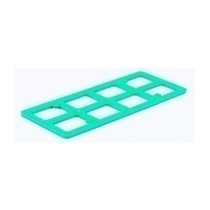 Unterlegplatte INO Gitter 120x50x5mm belastbar bis 7t 250 Stück im Karton Grün
