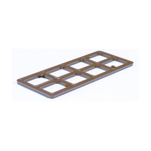 Unterlegplatte INO Gitter 120x50x7mm belastbar bis 7t 150 Stück im Karton Braun