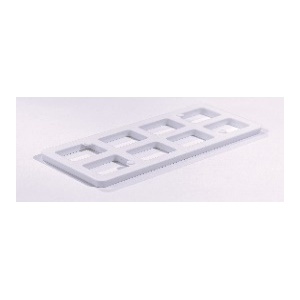 Unterlegplatte INO Gitter 120x50x10mm belastbar bis 7t 100 Stück im Karton Weiß