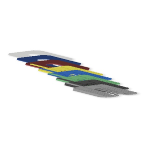 Montagehilfe Grip mit Fahne 60x45mm Mix Inhalt 45x1mm, 45x2mm, 45x3mm, 45x4mm, 40x5mm, 30x10mm Stärke