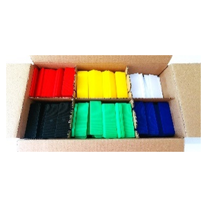 Verglasungsklötze 100x24mm Mix Inhalt 150x1mm, 140x2mm, 120x3mm, 100x4mm, 100x5mm, 60x6mm 670 Stück im Karton