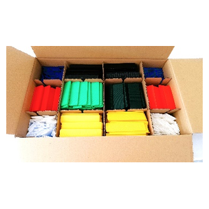 Verglasungsklötze 100x24mm und 100x30mm Mix Inhalt 100x24mm: 130x1mm, 100x2mm, 100x3mm, 90x4mm, 85x5mm, 60x6mm Inhalt 100x30mm: 100x1mm, 60x2mm, 80x3mm, 70x4mm, 70x5mm, 55x6mm 1000 Stück im Karton