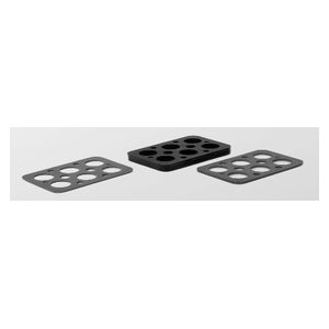 Lochplatte Kunststoff 70x50x5mm schwarz 250 Stück im Karton