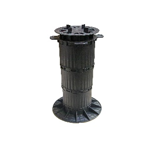 Plattenlager PRO für Balken mit Verstärkungsrohr im Innenbereich, Stellbereich 370-470mm, Auflage Boden D=205mm, Auflage Balken D=130mm