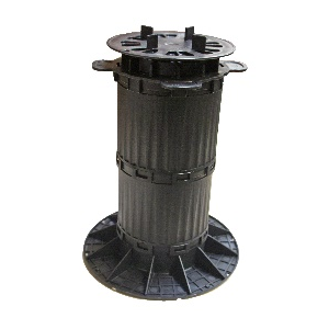 Plattenlager PRO für Steinplatten mit Verstärkungsrohr im Innenbereich, Stellbereich 270-370mm, Auflage Boden D=205mm, Auflage Platten D=130mm