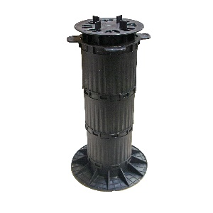 Plattenlager PRO für Steinplatten mit Verstärkungsrohr im Innenbereich, Stellbereich 470-570mm, Auflage Boden D=205mm, Auflage Platten D=130mm