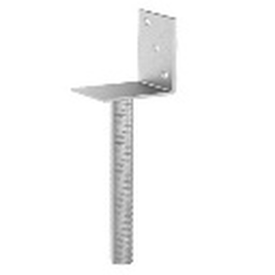 GH Pfostenträger L 60 in Beton LW 70mm, Riffel 20 x 250mm