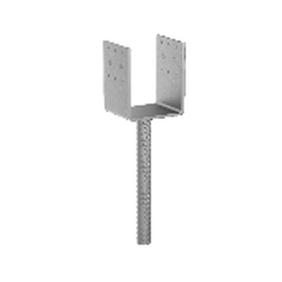 GH Pfostenträger U 70 in Beton LW 100mm, Dolle 20 x 250mm