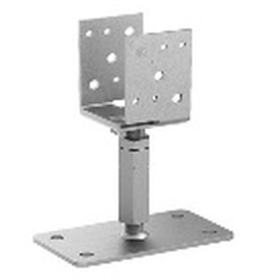 GH Pfostenträger Typ U 70 auf Beton verstellbar, LW 65 - 155mm Höhenverstellbar 150 - 200mm M20