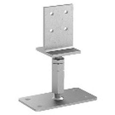 GH Pfostenträger Typ T01H auf Beton 80 x 130mm, Höhenversteller 150 - 200mm M20