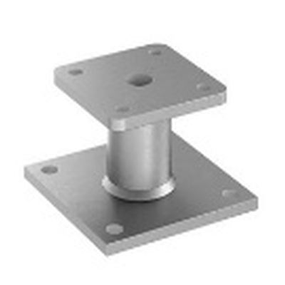 GH Pfostenträger Typ P auf Beton, Auflage 100x100mm Rohr 48,3 x 60mm
