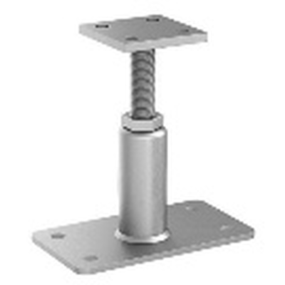 GH Pfostenträger Typ PR auf Beton, Auflage 80x80x8mm Höhenverstellbar 185 - 265mm M22